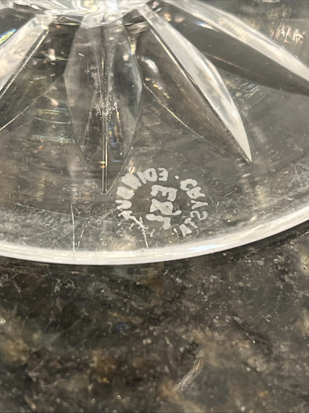Edinburgh & Leith Cut Crystal Sundae Dessert Glasses Vintage 1930s Set Of 3