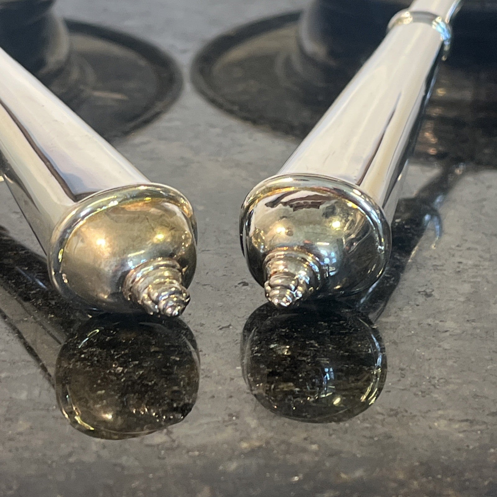 Silver Plated Serving Set With Two Plates Serving Spoon And Fork