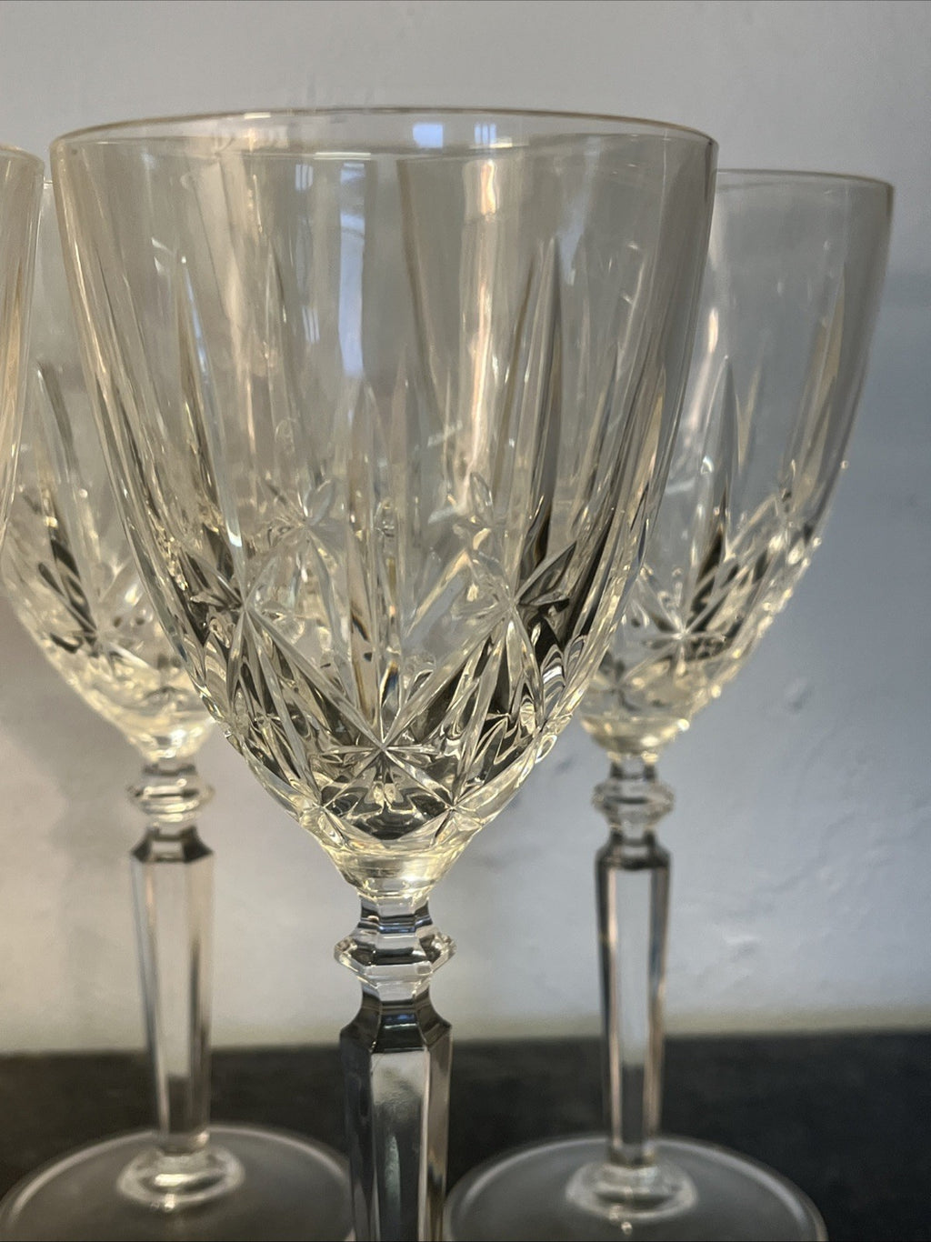 Vintage RCR Crystal Orchestra Wine Glasses Italian Cut Crystal Set of 6