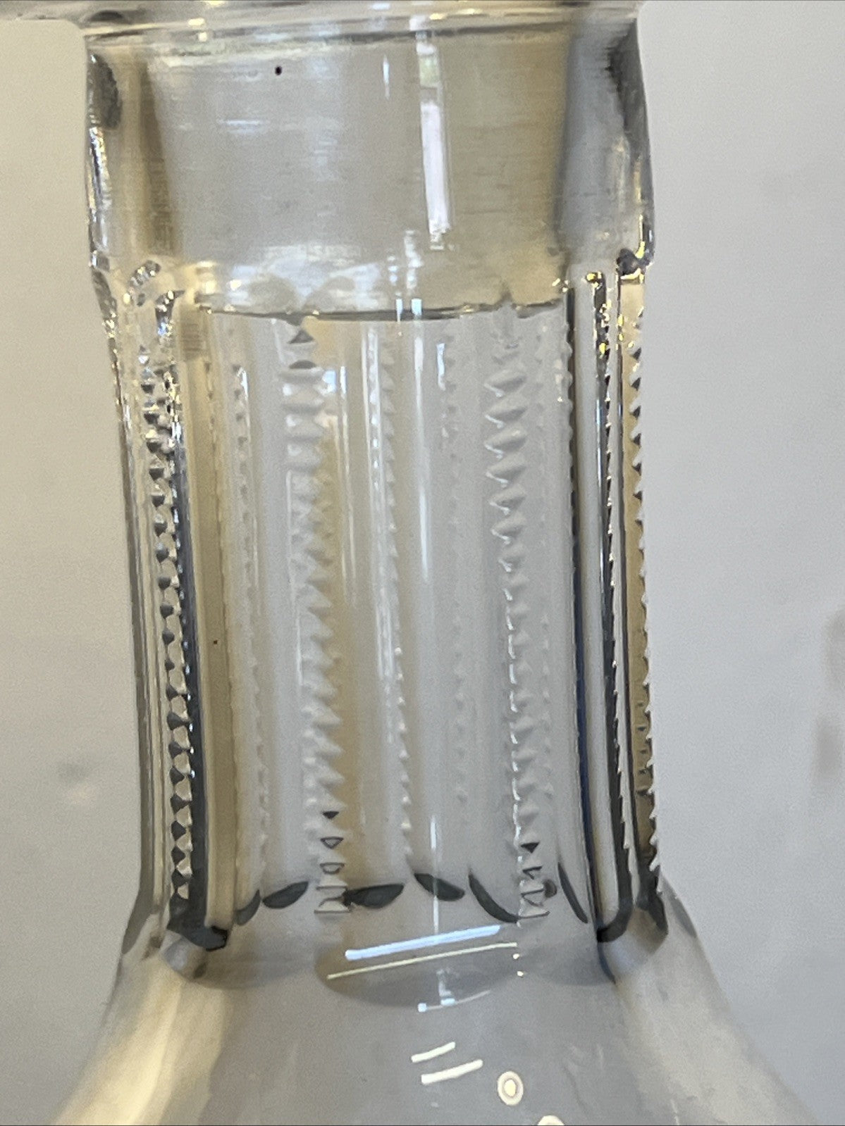 Rogaska Gallia Crystal Wine Decanter Diamond Cut Etched Floral Stopper Slovenia