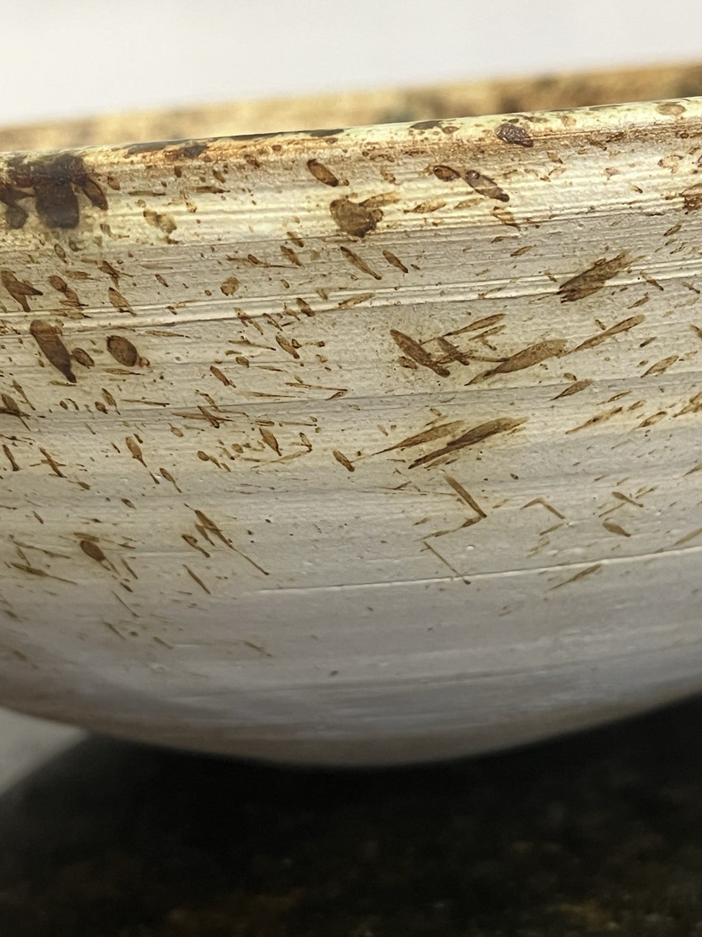 John Lennon Studio Pottery Bowl Signed Speckled Stoneware Rustic