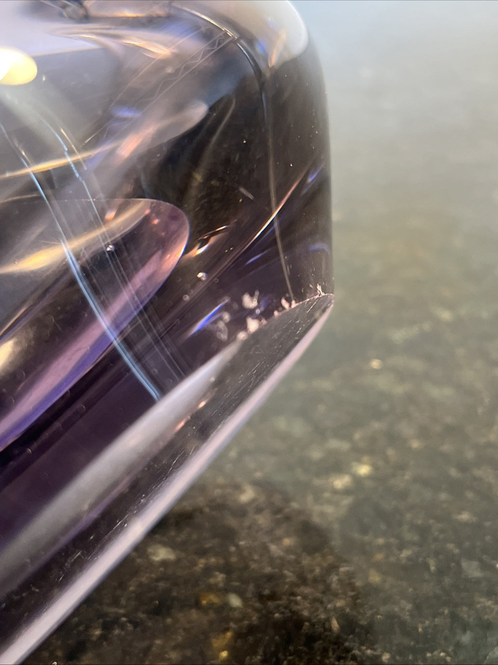 Murano Style Art Glass Swan Bowl Purple Amethyst Cased Glass Centrepiece