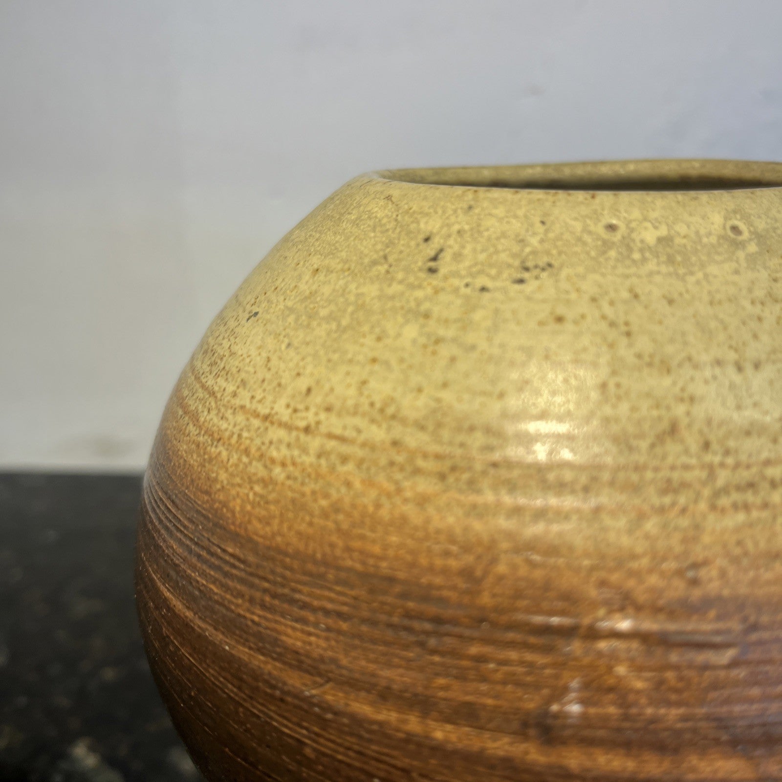 Wilkes Studio Pottery Stoneware Vase Lamp Base Earth Tone Glaze