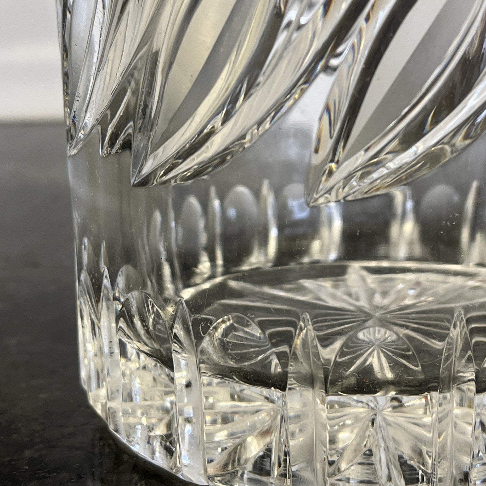 Ajka Crystal Vase Lead Crystal Hungary Large Cut Glass Flared Vase Original Labe