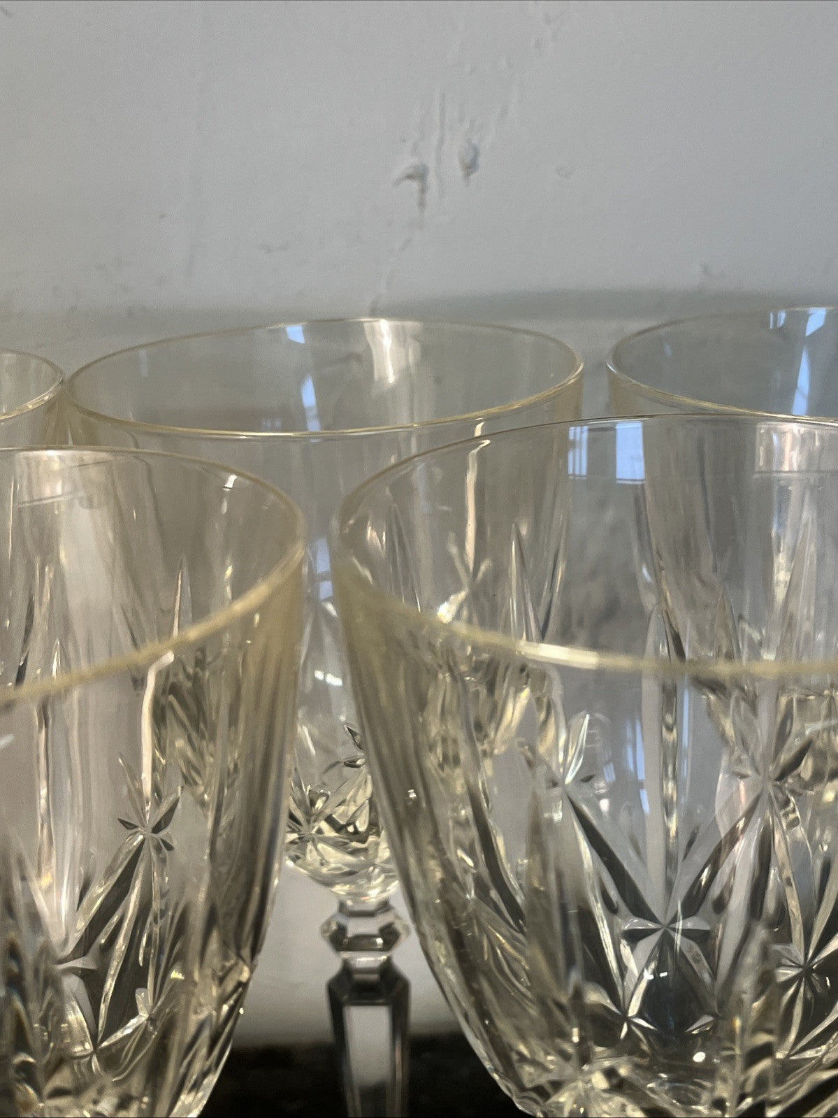 Vintage RCR Crystal Orchestra Wine Glasses Italian Cut Crystal Set of 6