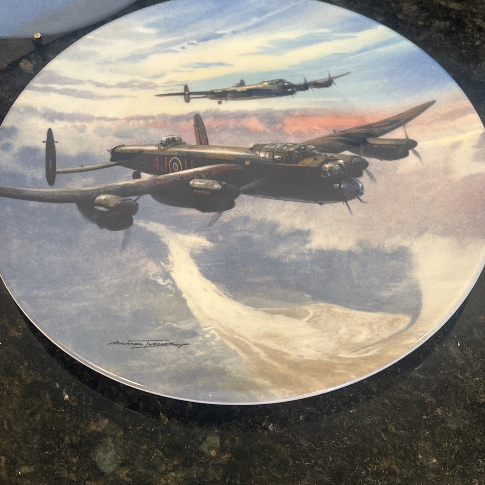 Spitfire Lancaster Hurricane RAF Coalport Royal Doulton Aviation Plates