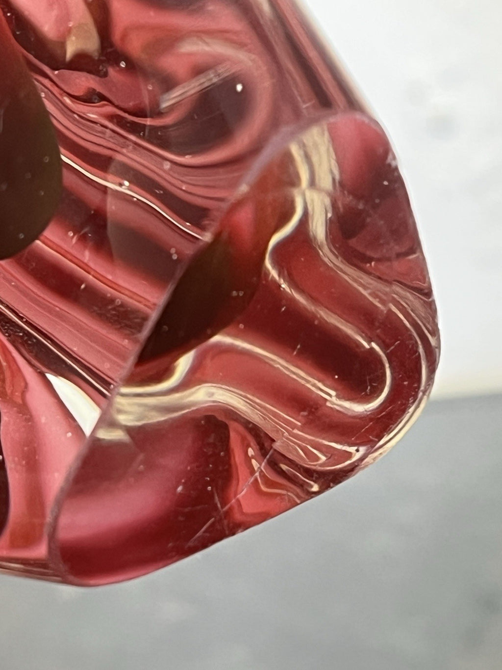 Flygsfors Coquille Vase Paul Kedelv Pink Sommerso Swedish Art Glass MCM