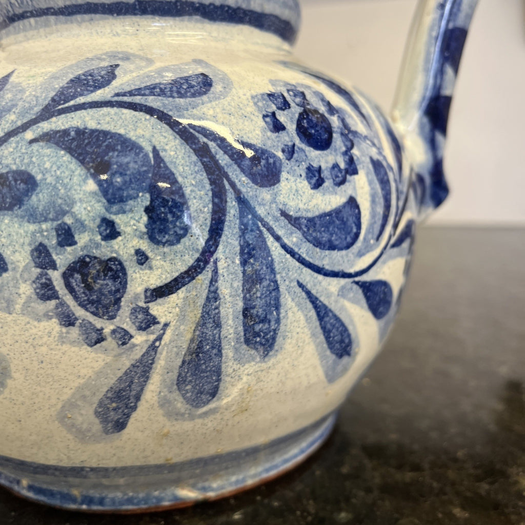 Porches Pottery Blue Floral Jug Hand Painted Portuguese Algarve Ceramic