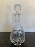Rogaska Gallia Crystal Wine Decanter Diamond Cut Etched Floral Stopper Slovenia