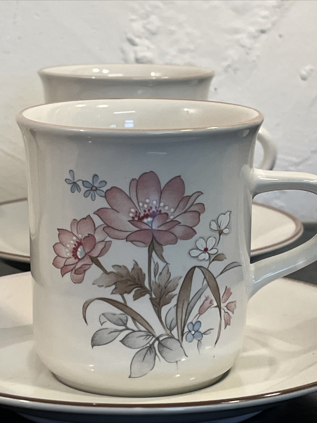 Nitto Japan Floral Coffee Set Cups Saucers Milk Jug Sugar Bowl vintage