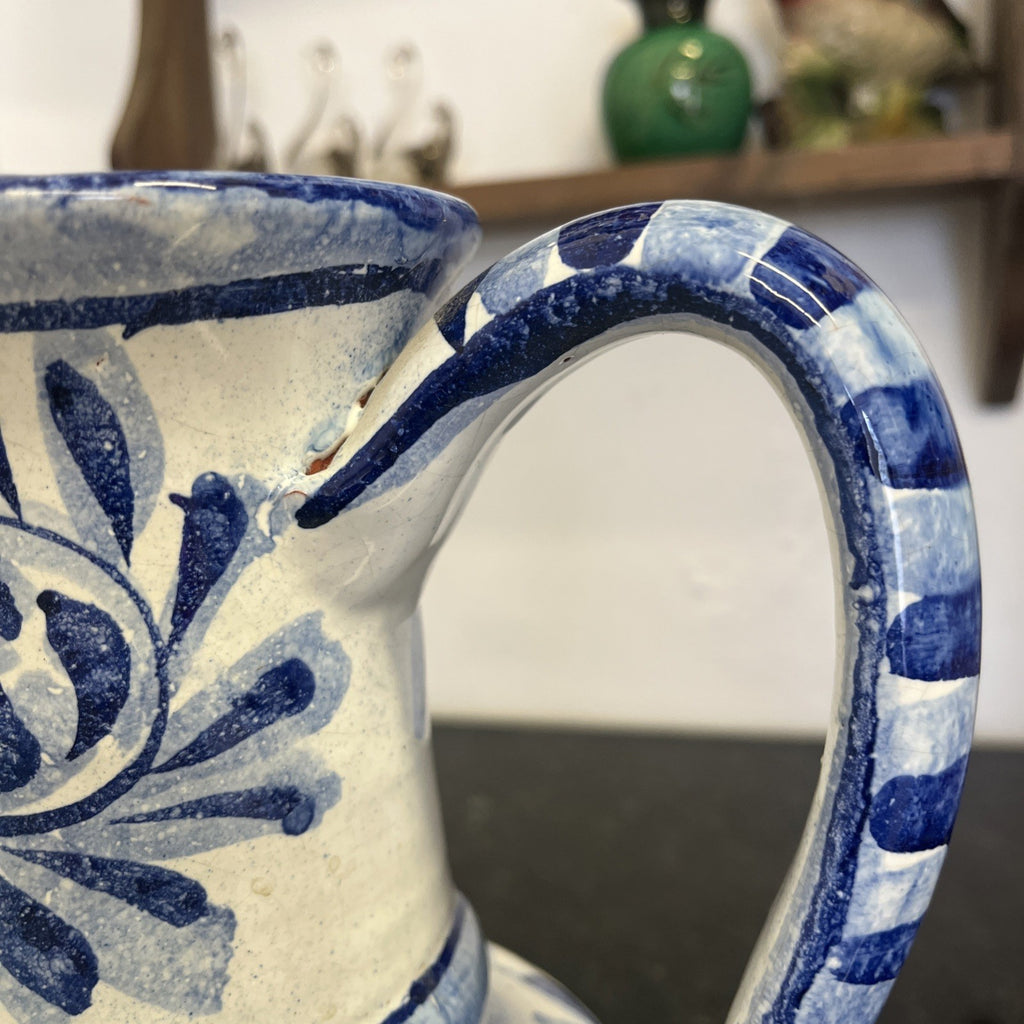 Porches Pottery Blue Floral Jug Hand Painted Portuguese Algarve Ceramic