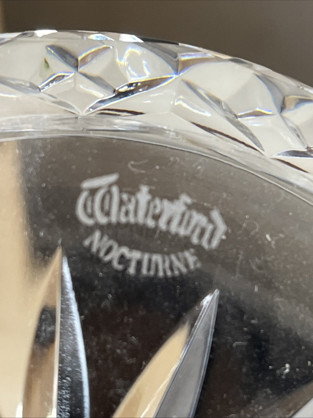 Waterford Crystal Nocturne Bowls Pair Cut Glass Starburst Dessert Nut Dishes
