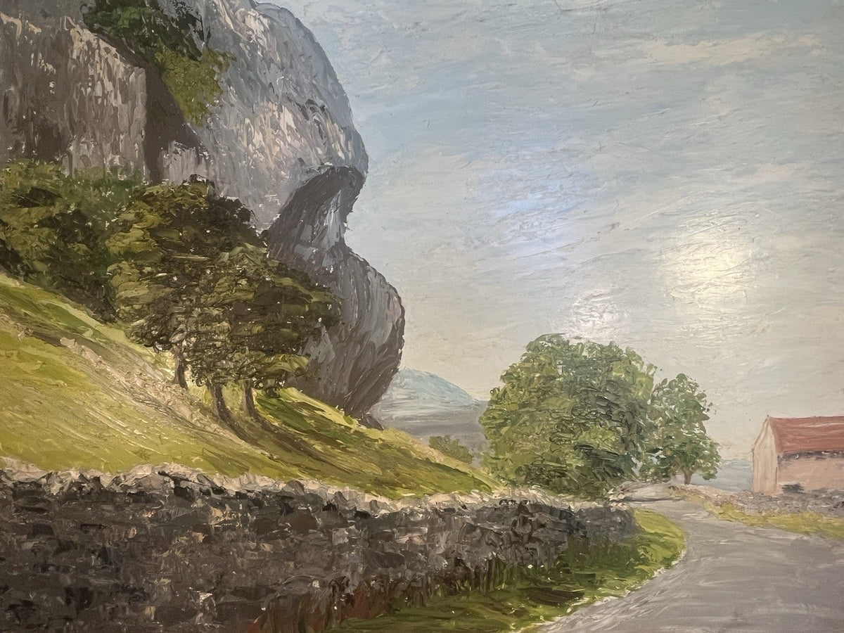 Detail of Kingsley Cragg Yorkshire landscape painting