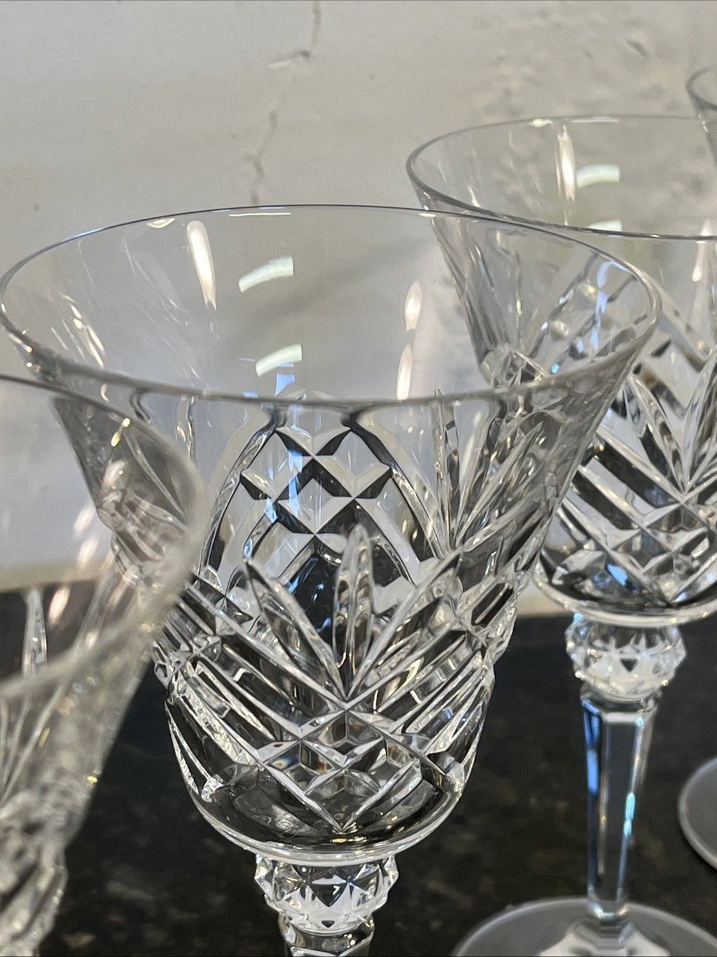 Bohemia Crystal Wine Glasses Cut Lead Crystal Goblets Set