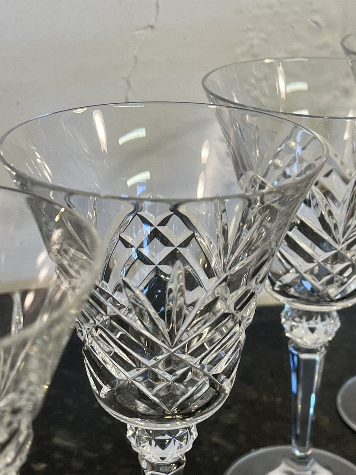 Bohemia Crystal Wine Glasses Cut Lead Crystal Goblets Set