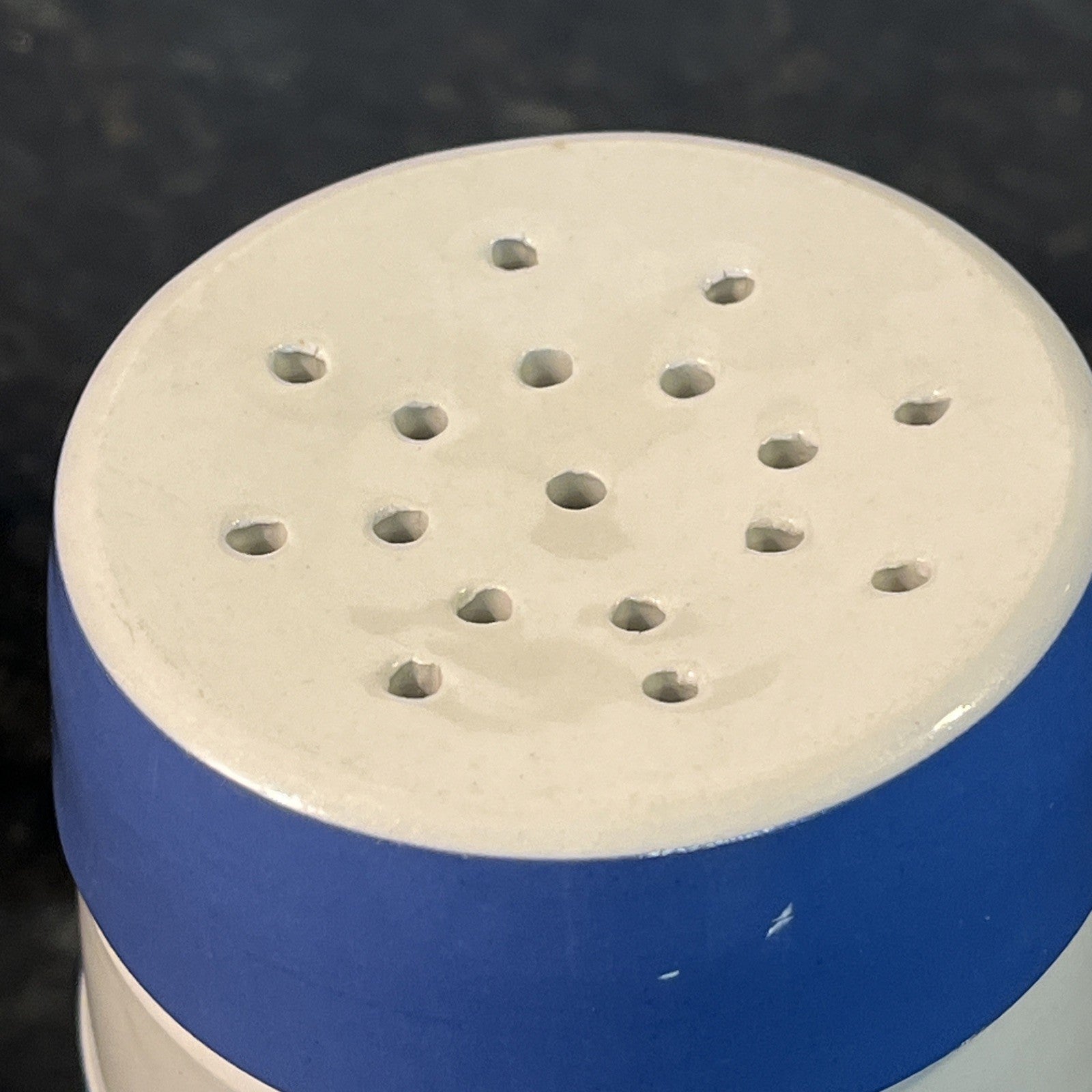TG Green Cornishware Judith Onions Flour Dredger Blue White Kitchenware