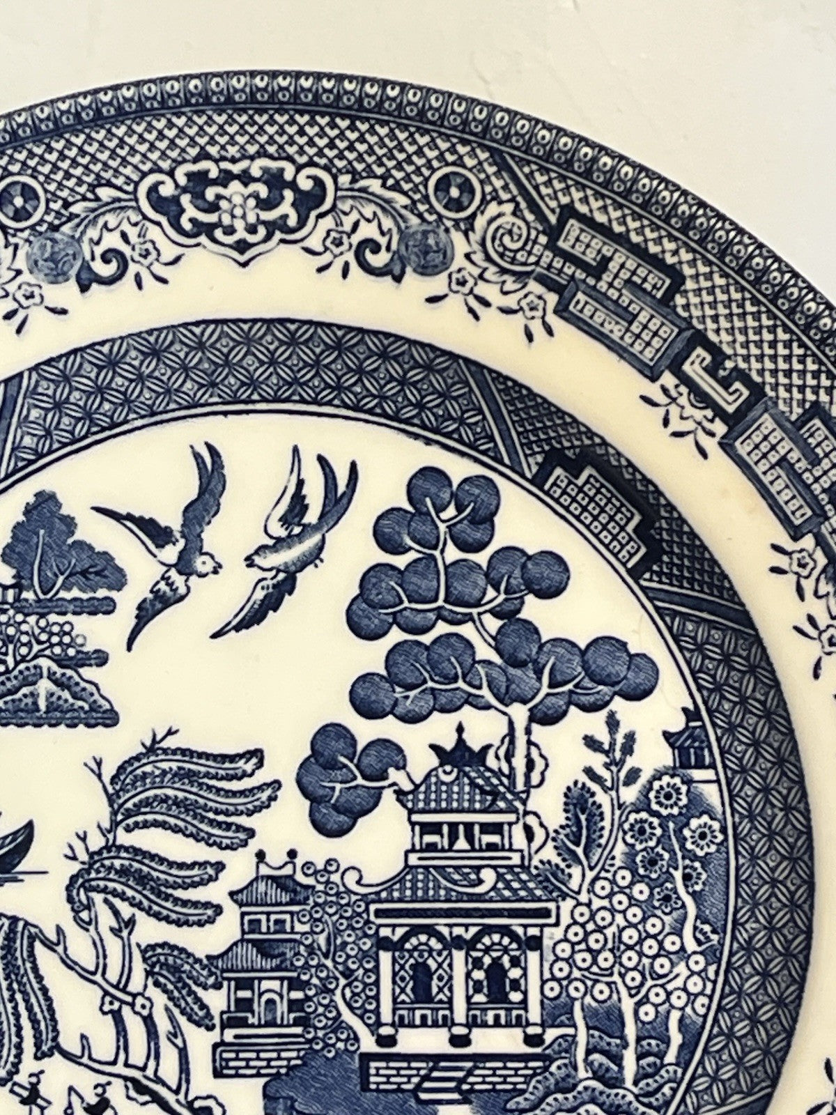 Blue Willow Starter Plates Churchill England Blue White Lunch Salad Plates Set 8