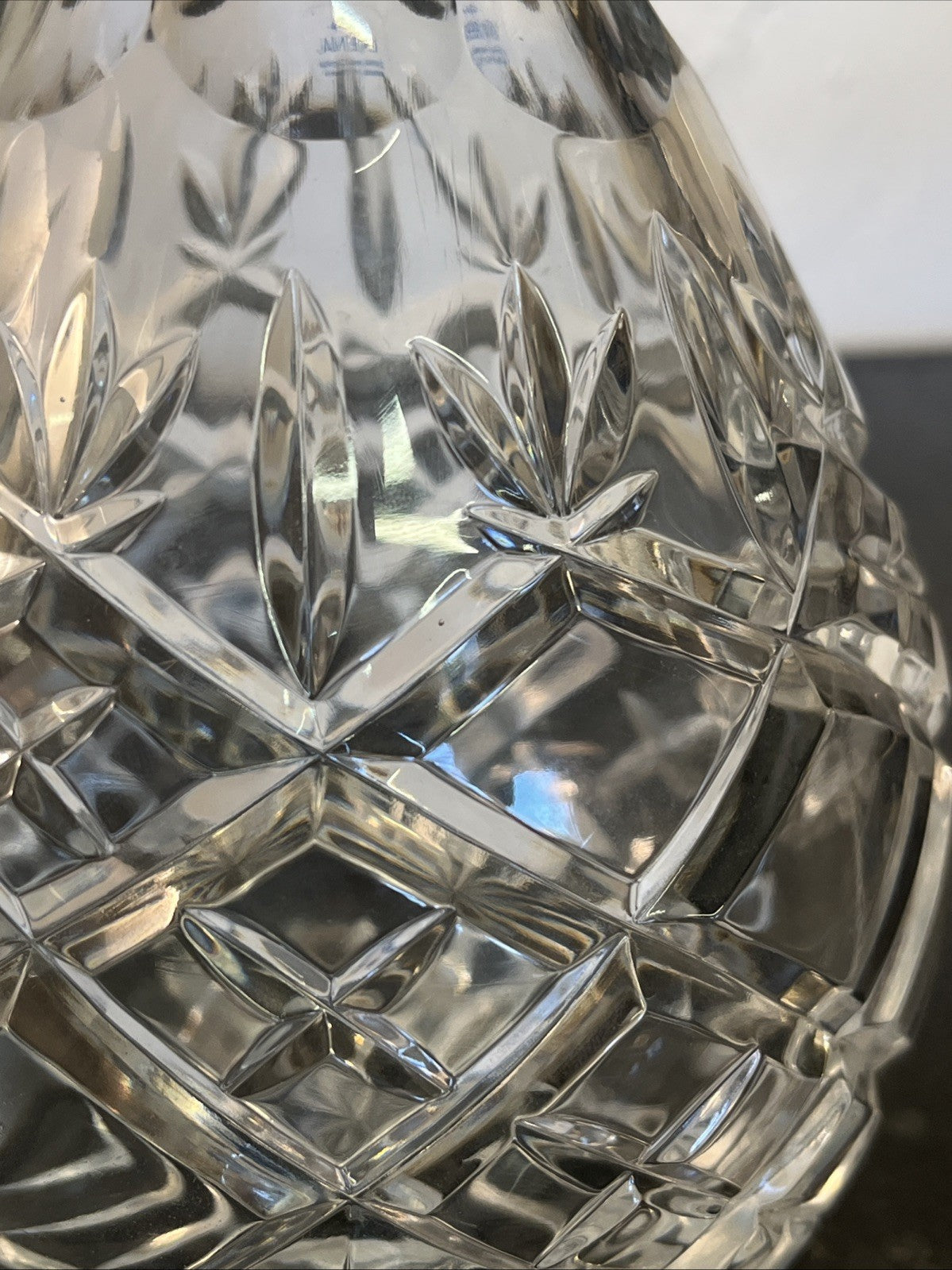 Lead Crystal Decanter Irena Poland Cut Glass Whisky Brandy Wine with Stopper