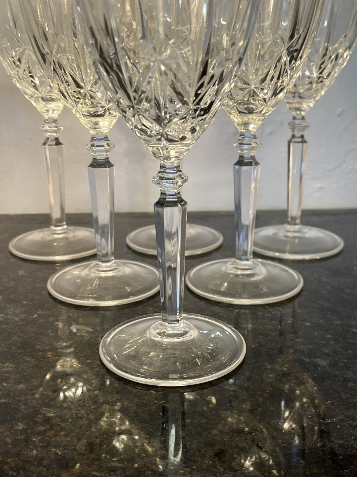 Vintage RCR Crystal Orchestra Wine Glasses Italian Cut Crystal Set of 6