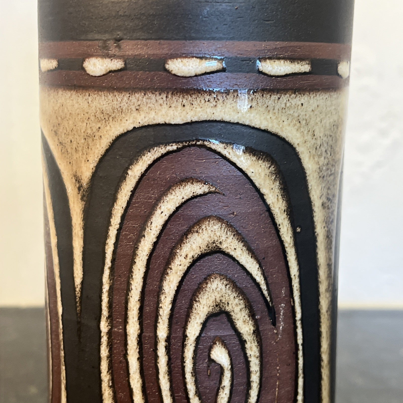Briglin Studio Pottery Coffee Pot Spiral Design London Studio Pottery