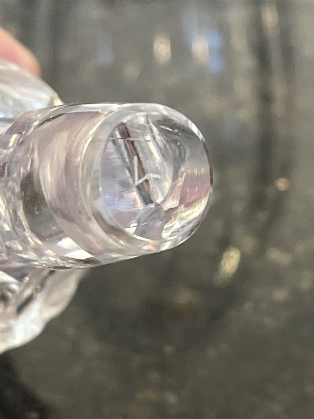 Royal Brierley Crystal Decanter Matching Stopper Cut Glass Full Lead Crystal