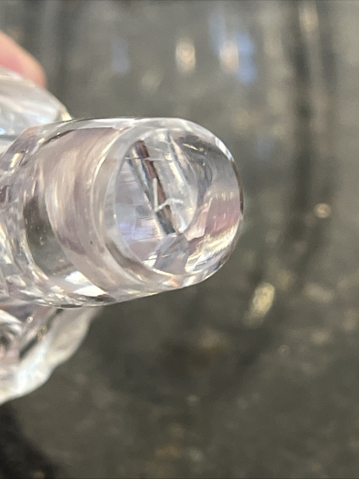 Royal Brierley Crystal Decanter Matching Stopper Cut Glass Full Lead Crystal