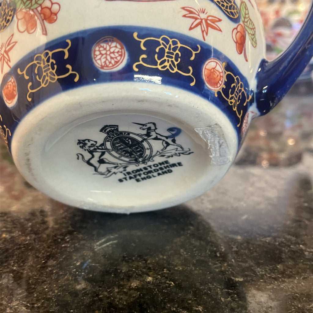 Victoria Ware Imari Style Graduated Ironstone Jugs Set of 4 Staffordshire England