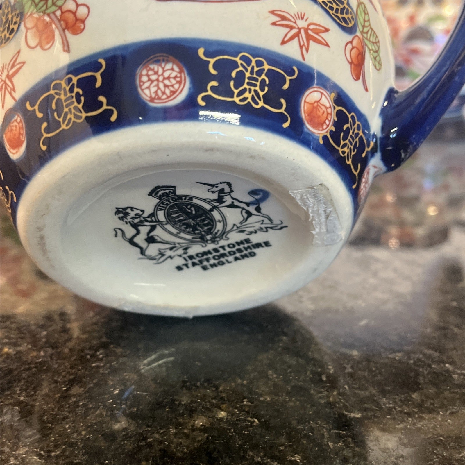Victoria Ware Imari Style Graduated Ironstone Jugs Set of 4 Staffordshire England