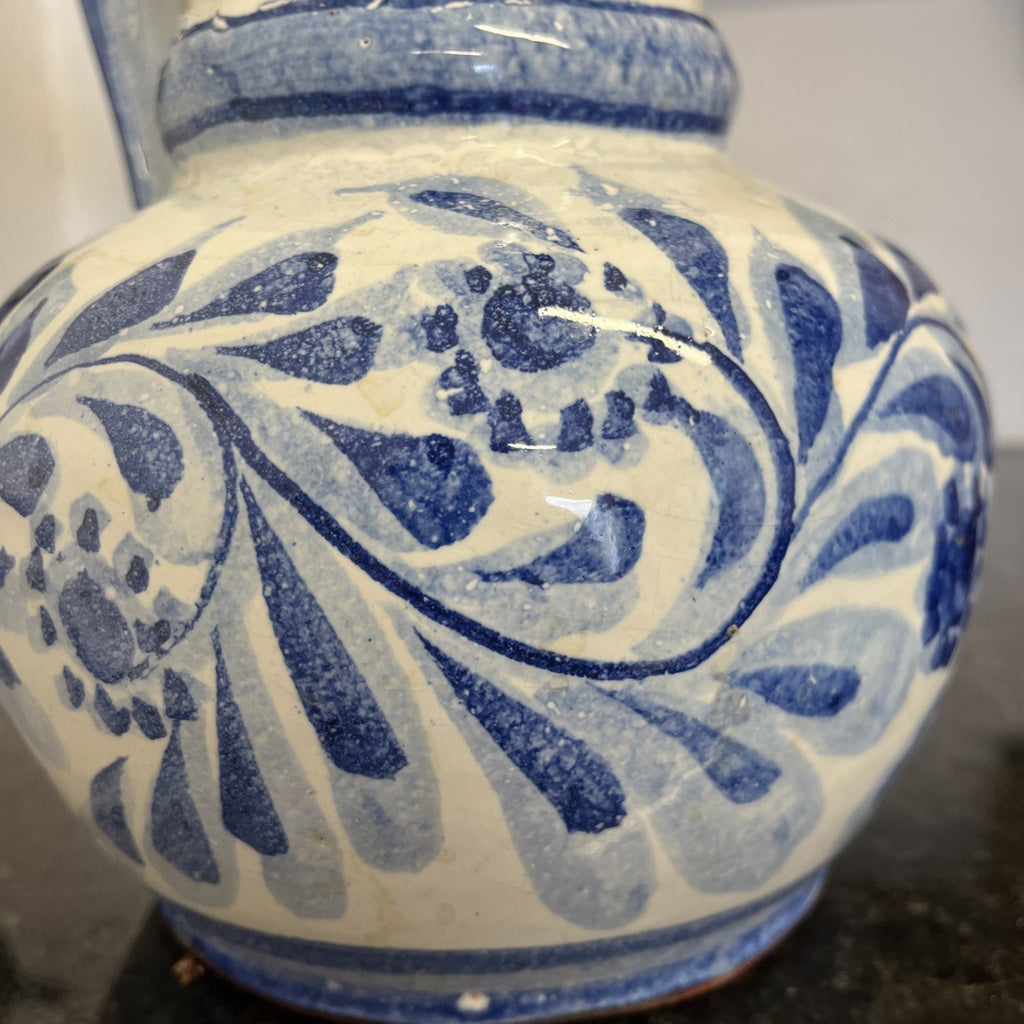 Porches Pottery Blue Floral Jug Hand Painted Portuguese Algarve Ceramic