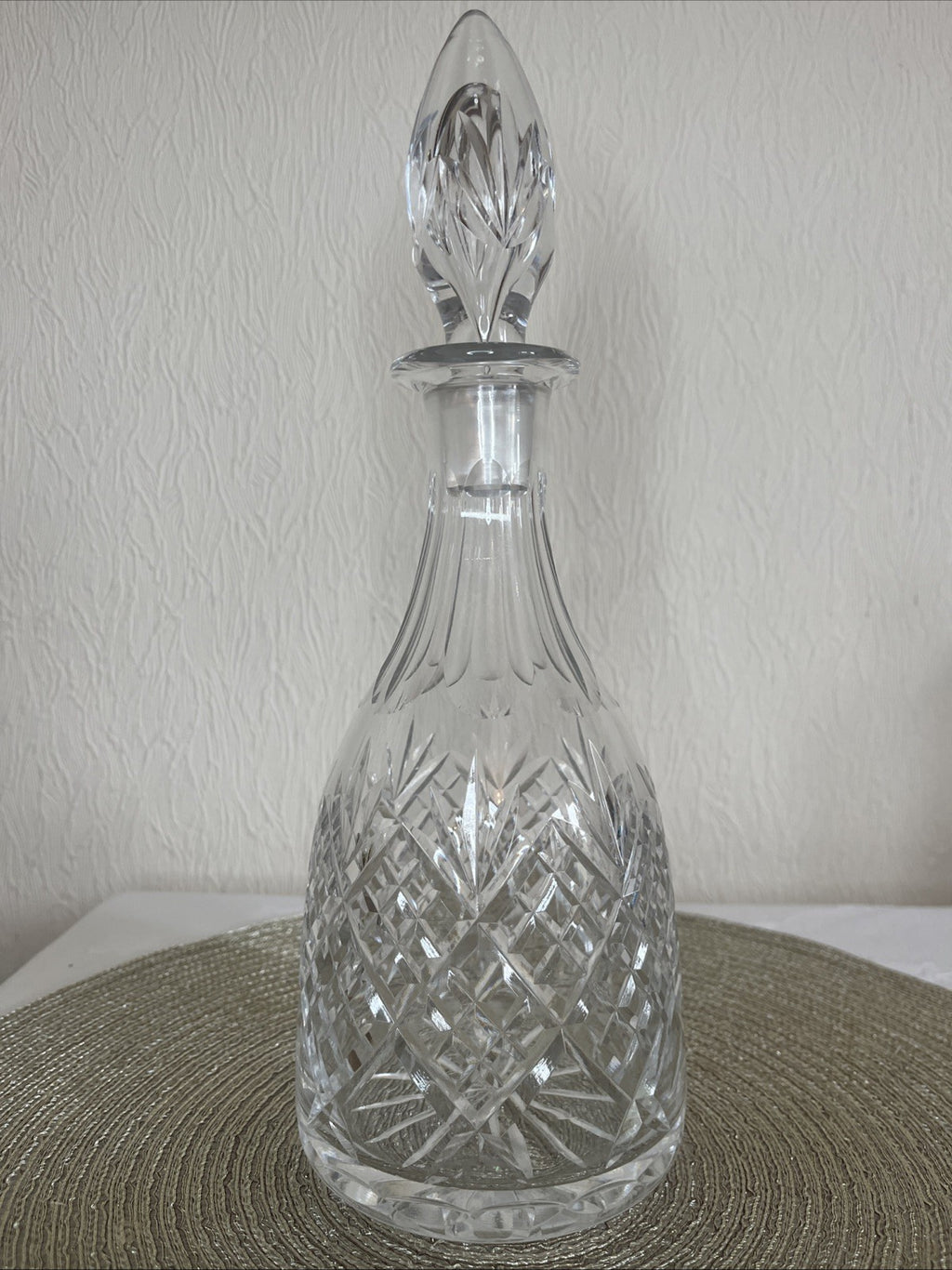 Thomas Webb Crystal Decanter Hand Cut Georgian Style Signed England