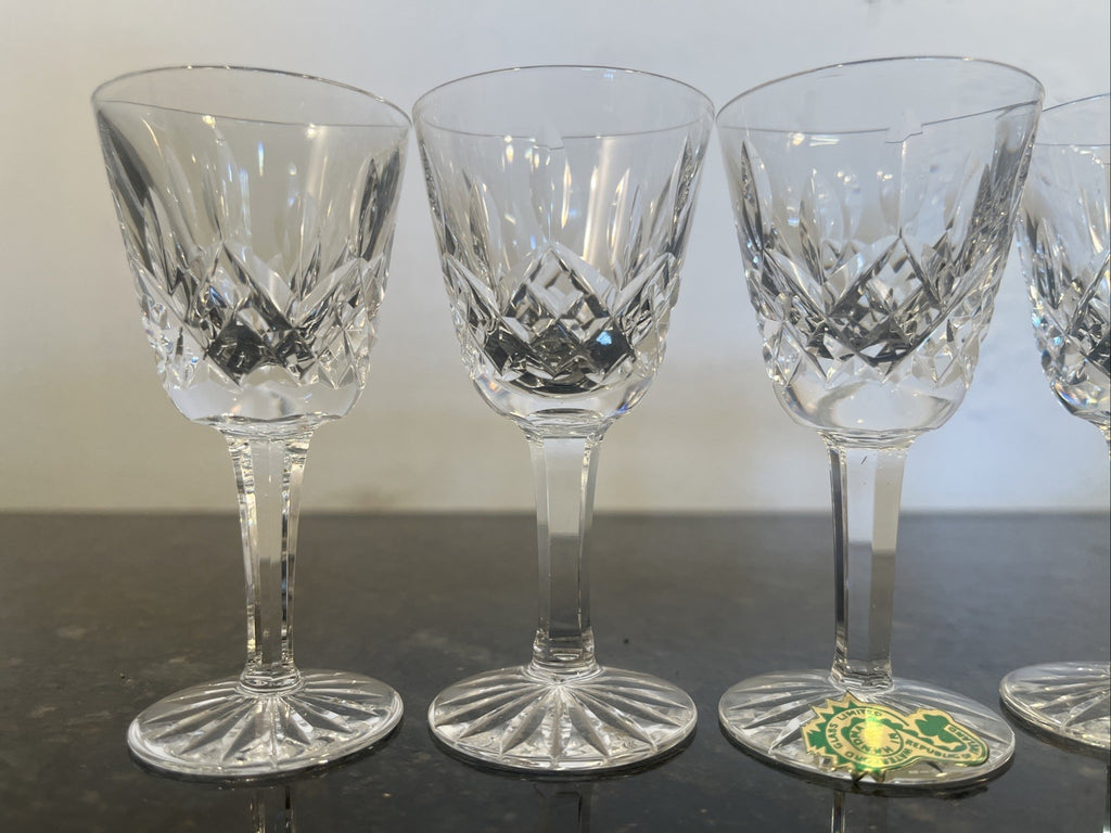 Waterford Lismore Crystal Cordial Glasses Set 6 Cut Crystal Ireland