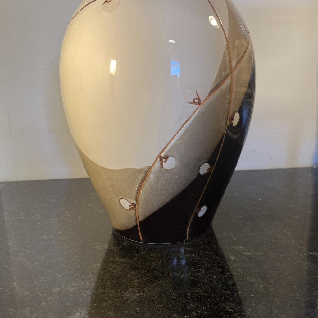 Large Studio Pottery Vase Oriental Ceramic Floor Vase Japanese Style Blossom