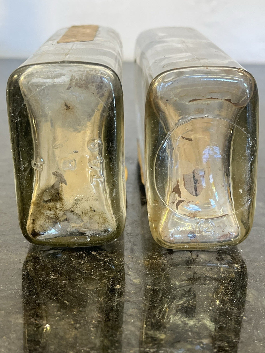 Poison Apothecary Bottles Glass Chemist Pharmacy Labels Pair