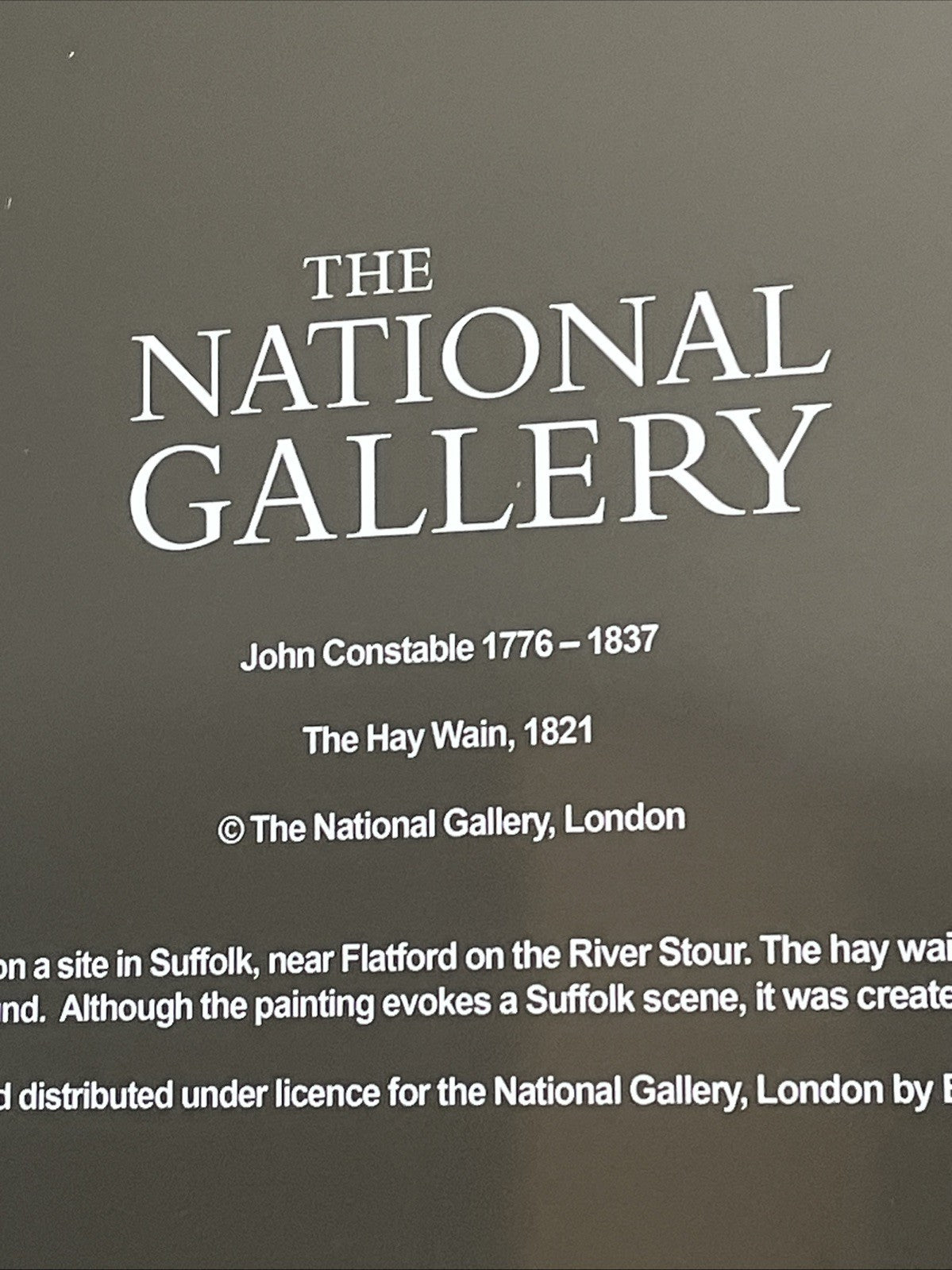 John Constable Hay Wain Metal Tray National Gallery Display Decor