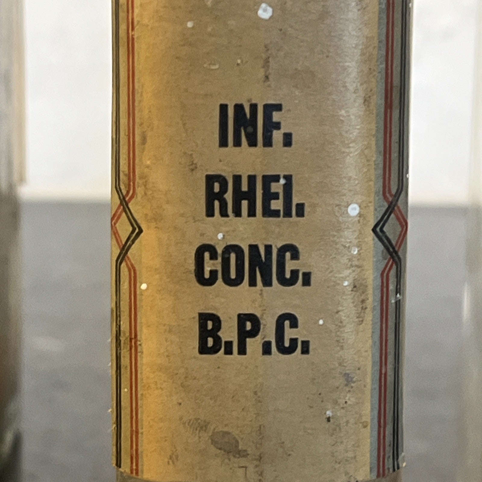 Antique Chemist Bottles Apothecary Pharmacy Labels Glass Set of 4 B.P.