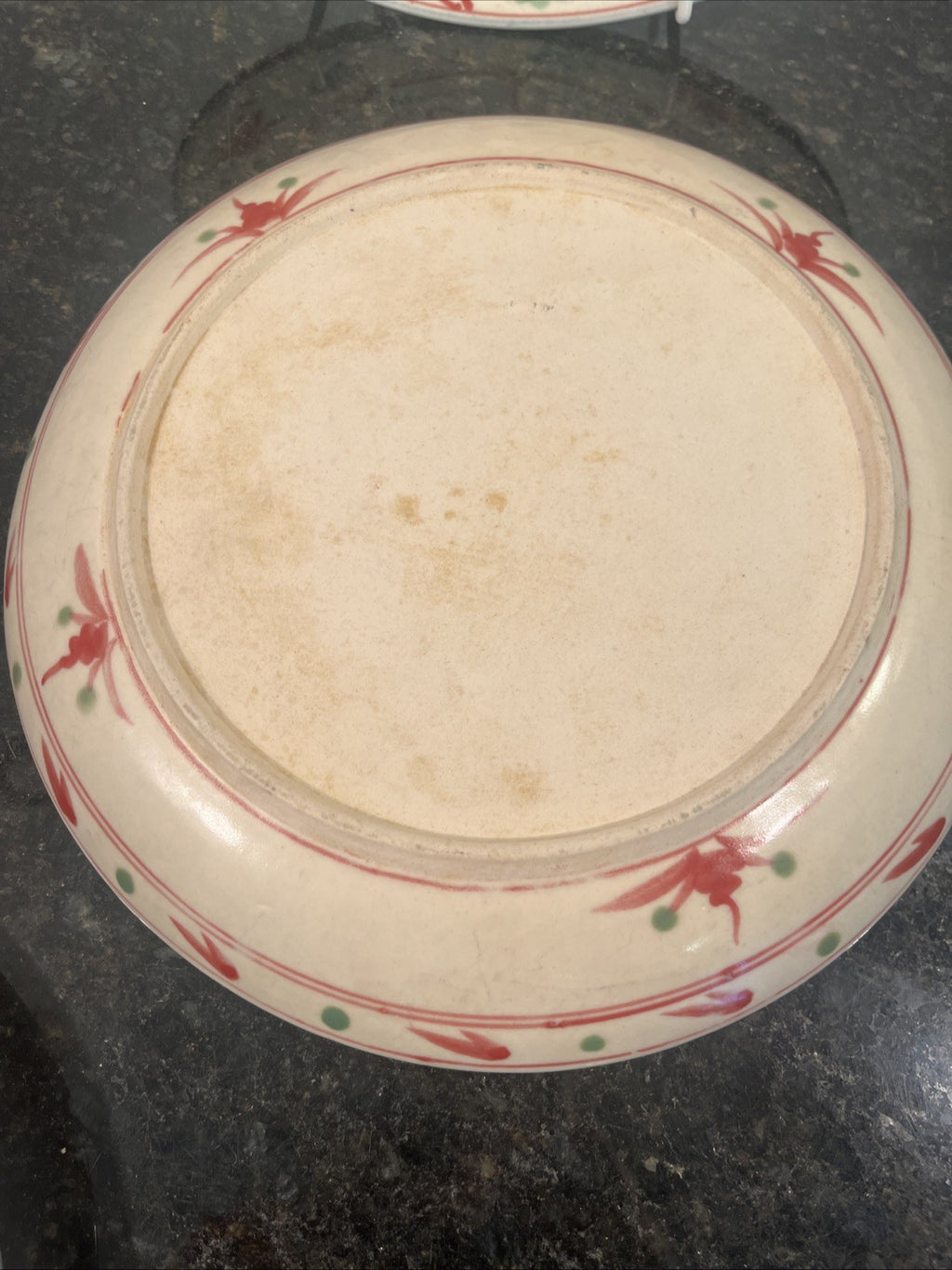 Vietnamese Son Be Pottery Plates Hand Painted Decorative Ceramic Plate Set