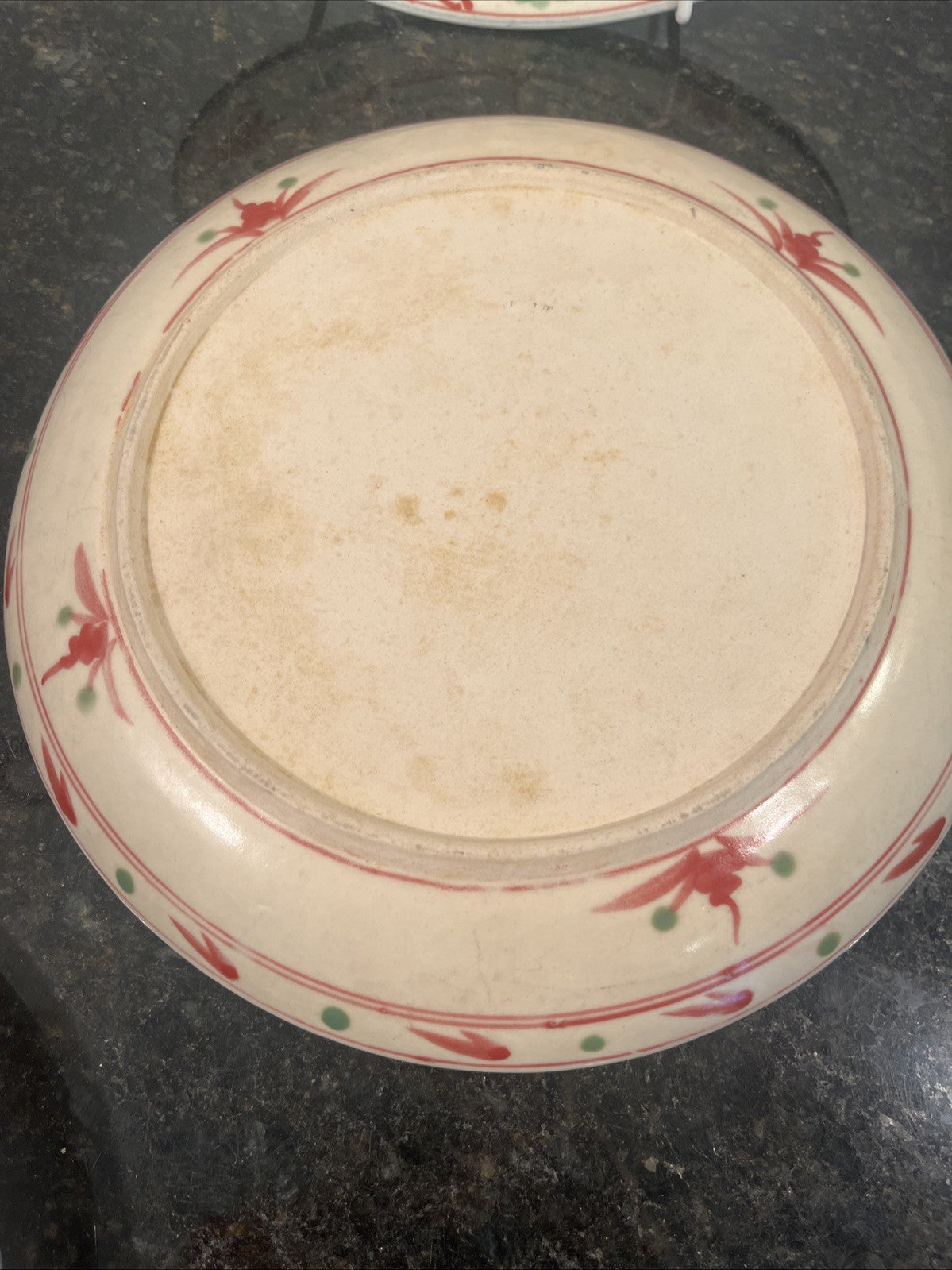 Vietnamese Son Be Pottery Plates Hand Painted Decorative Ceramic Plate Set