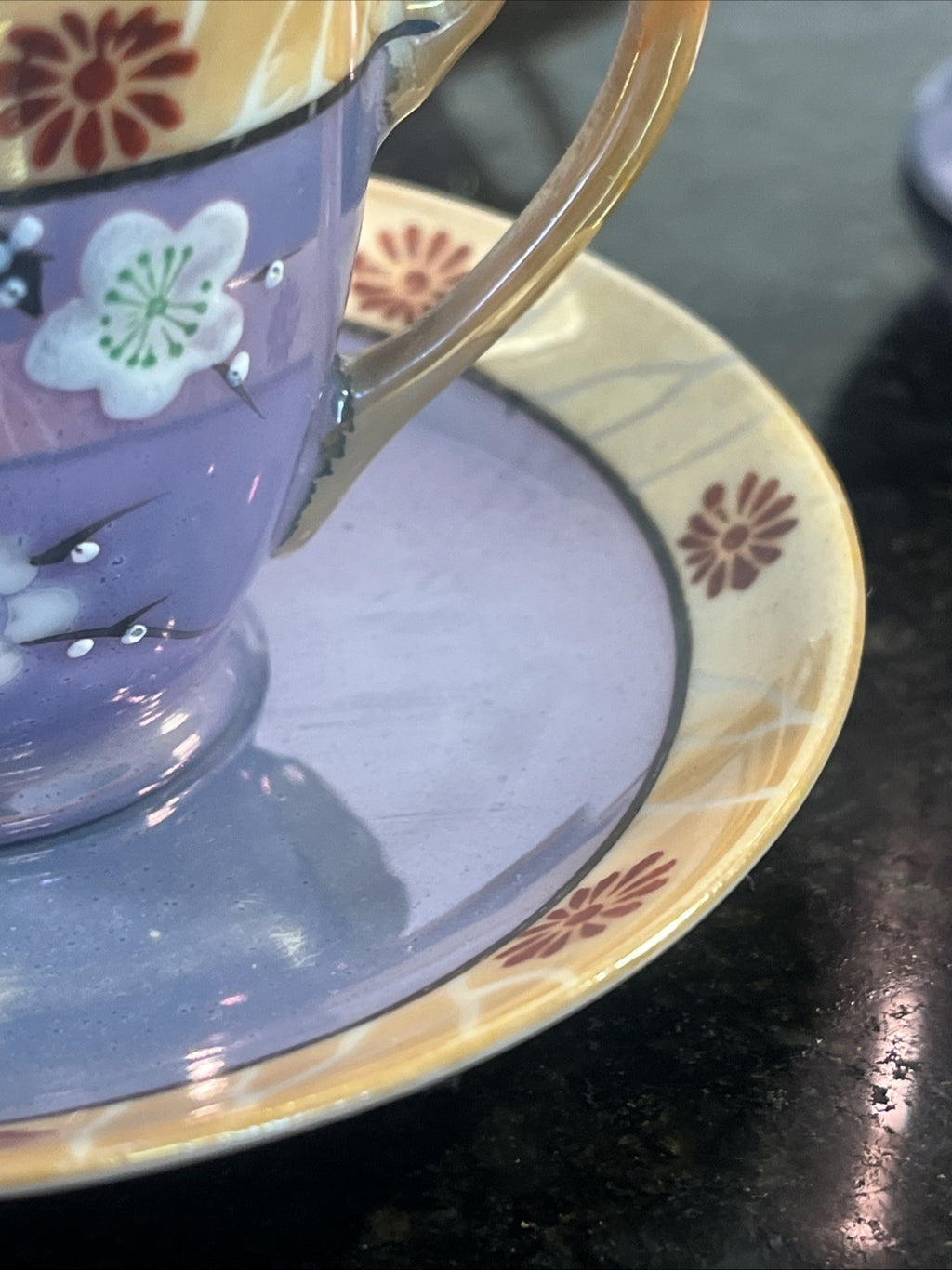 Chikaramachi Noritake Tea Set Bird Blossom Lustre Japan