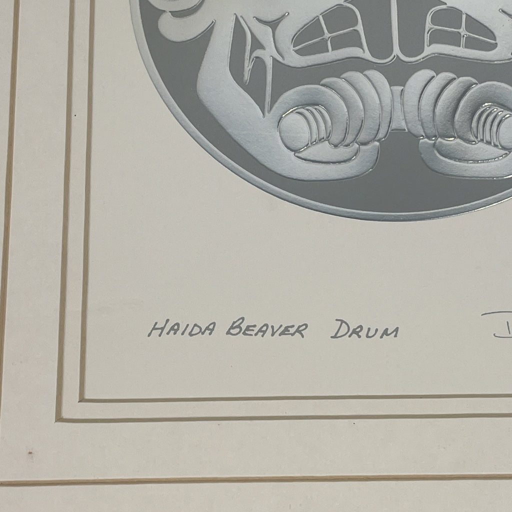 Bill Reid Haida Beaver Drum Framed Canadian Indigenous Art Print First Nations
