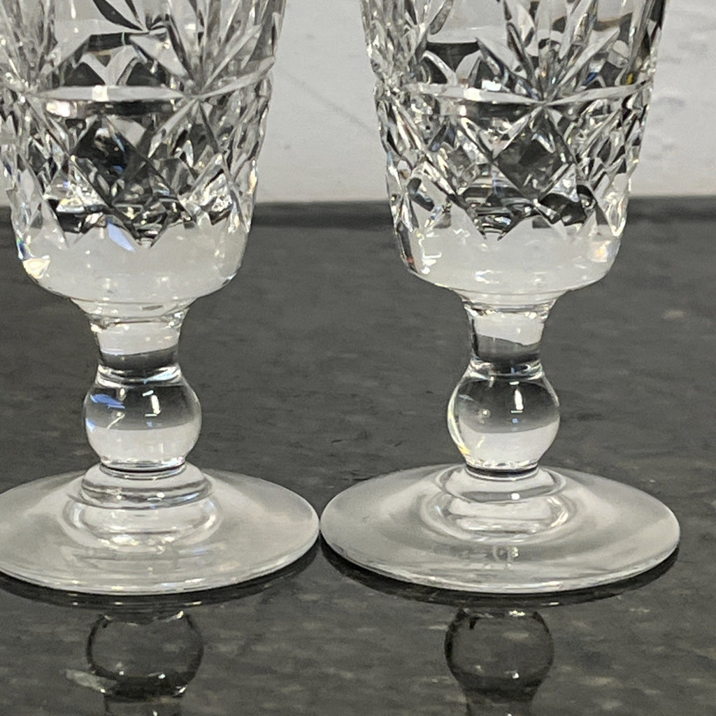 Set of 6 Royal Brierley Cut Crystal Liqueur Glasses England