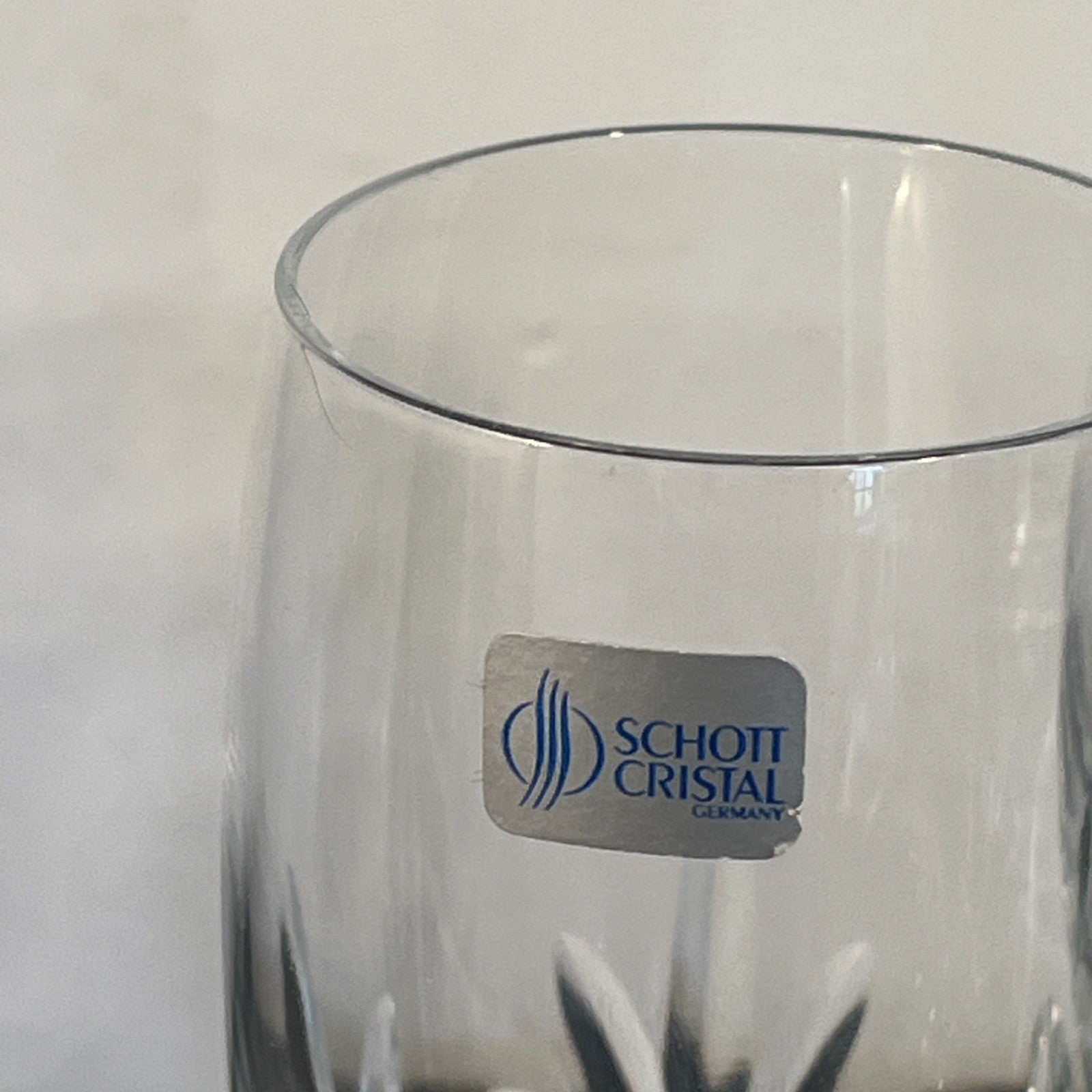 Schott Crystal Champagne Flutes Pair German Cut Crystal Glasses Germany