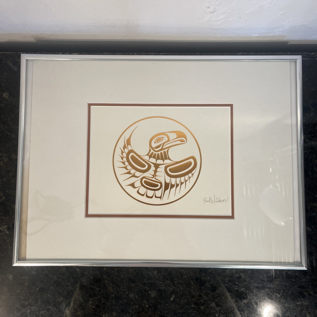 Paul Windsor Eagle Print Framed First Nations Indigenous Northwest Coast Art