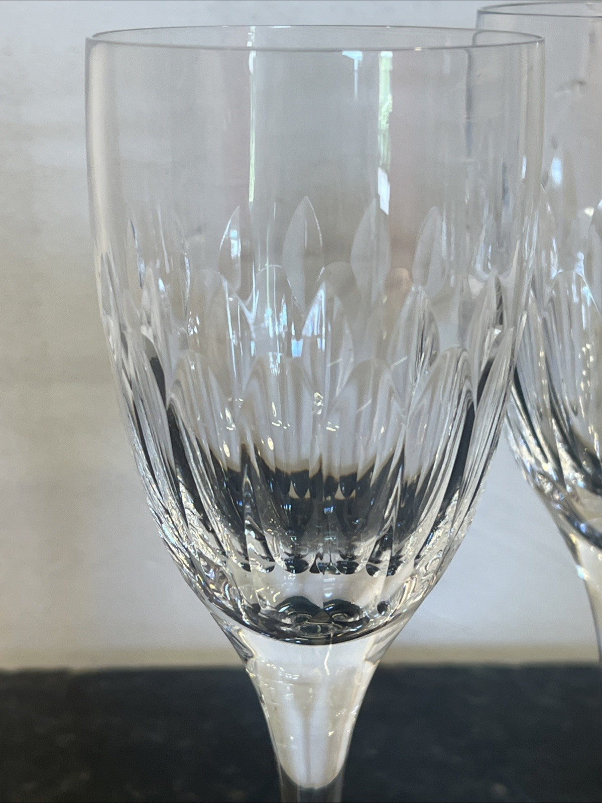 Royal Brierley Opera Crystal Wine Glasses Boxed Pair Handmade Lead Crystal