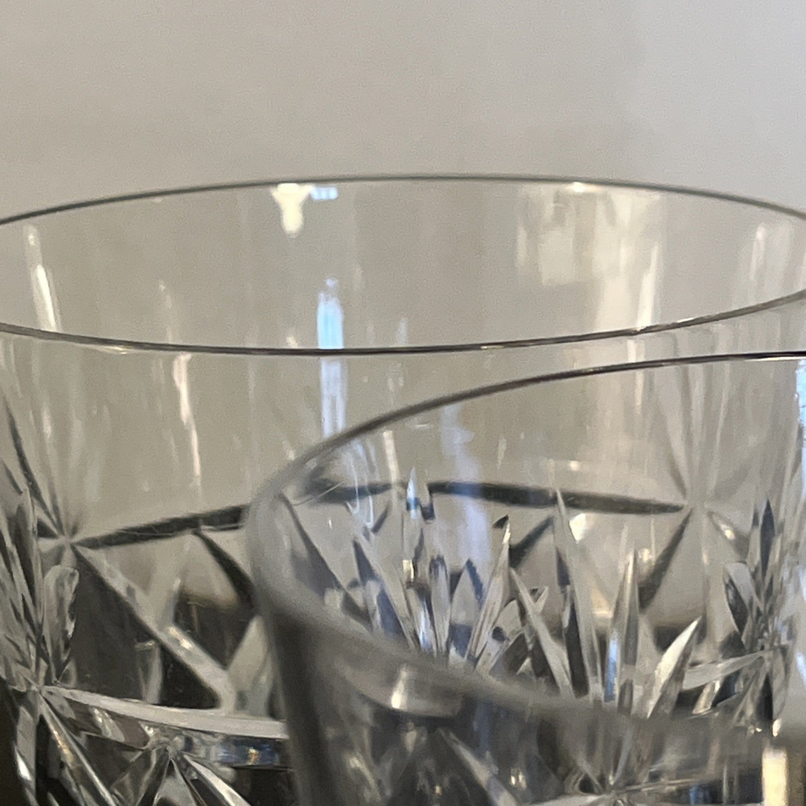 Royal Brierley Bruce Wine Glasses Set 5 Cut Crystal Goblets Vintage