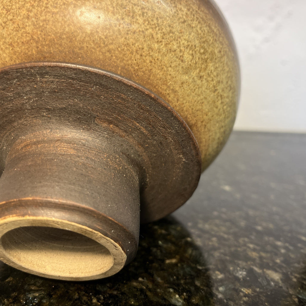Wilkes Studio Pottery Stoneware Vase Lamp Base Earth Tone Glaze