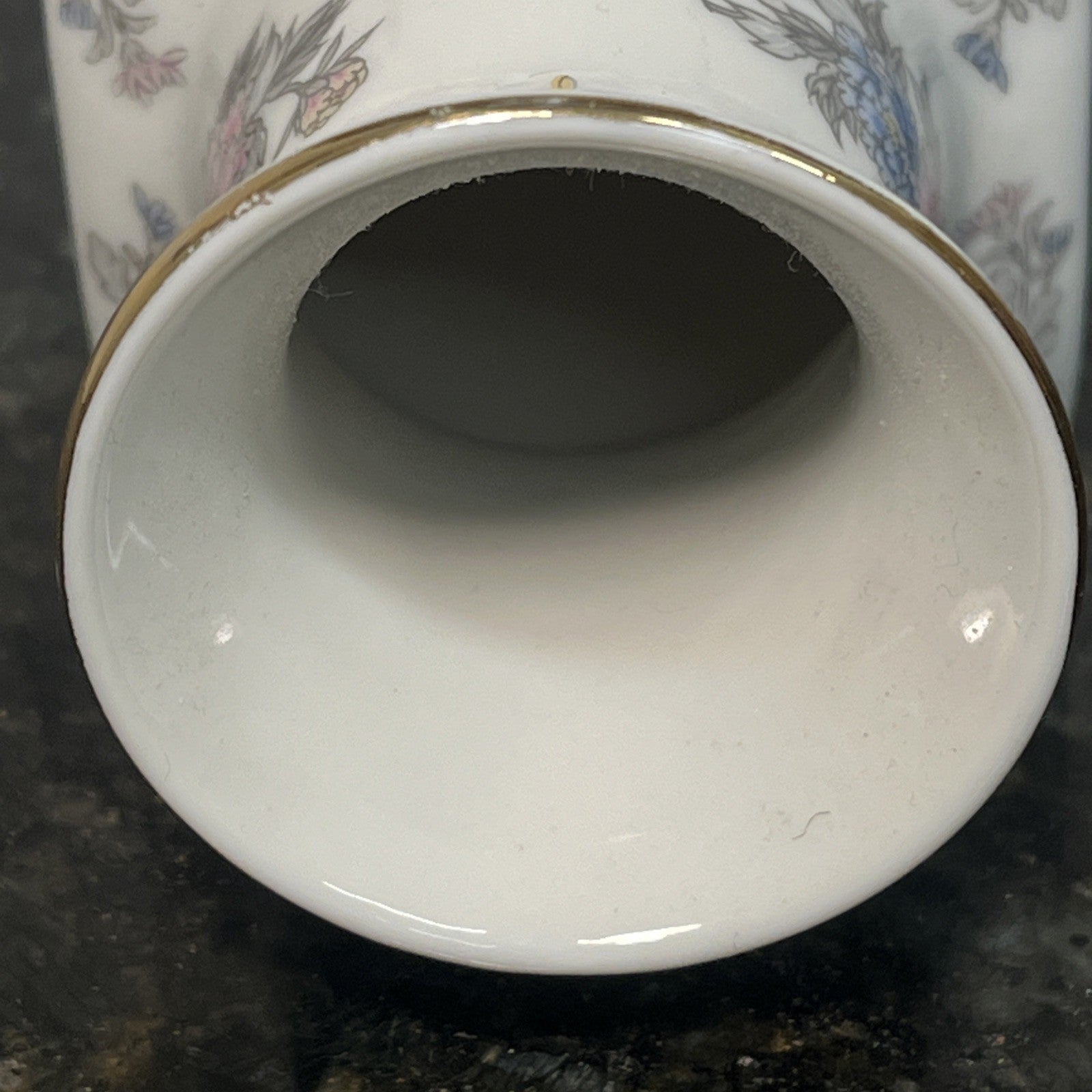 Japanese Peacock Decorative Porcelain Square Vase Blue Gold Floral 20th Century