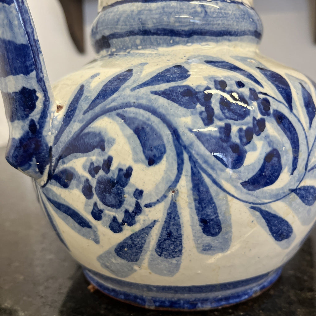 Porches Pottery Blue Floral Jug Hand Painted Portuguese Algarve Ceramic