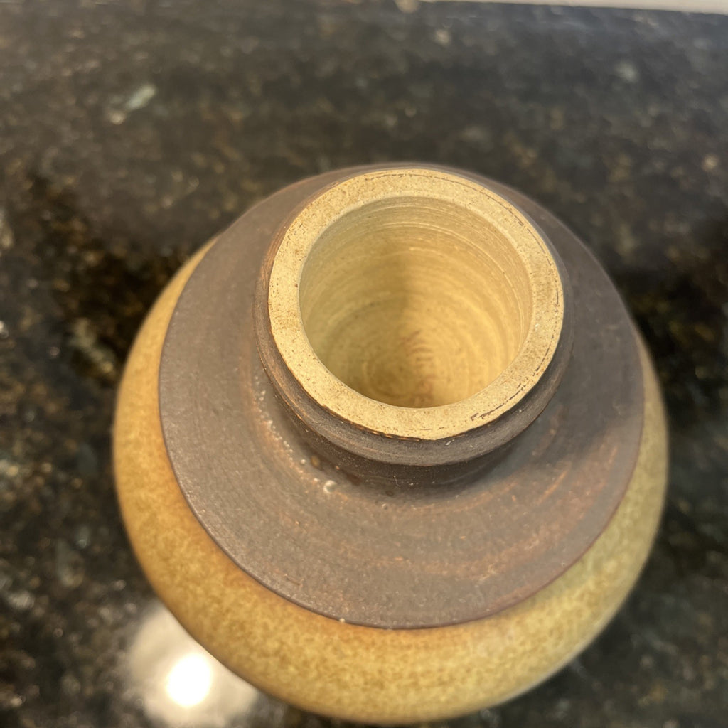 Wilkes Studio Pottery Stoneware Vase Lamp Base Earth Tone Glaze