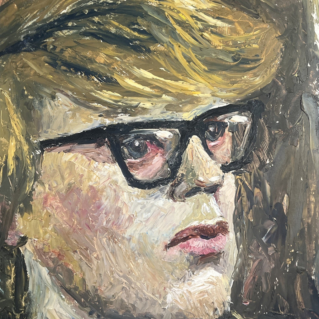 Brian Vale Oil Painting Portrait Of Dave 1966