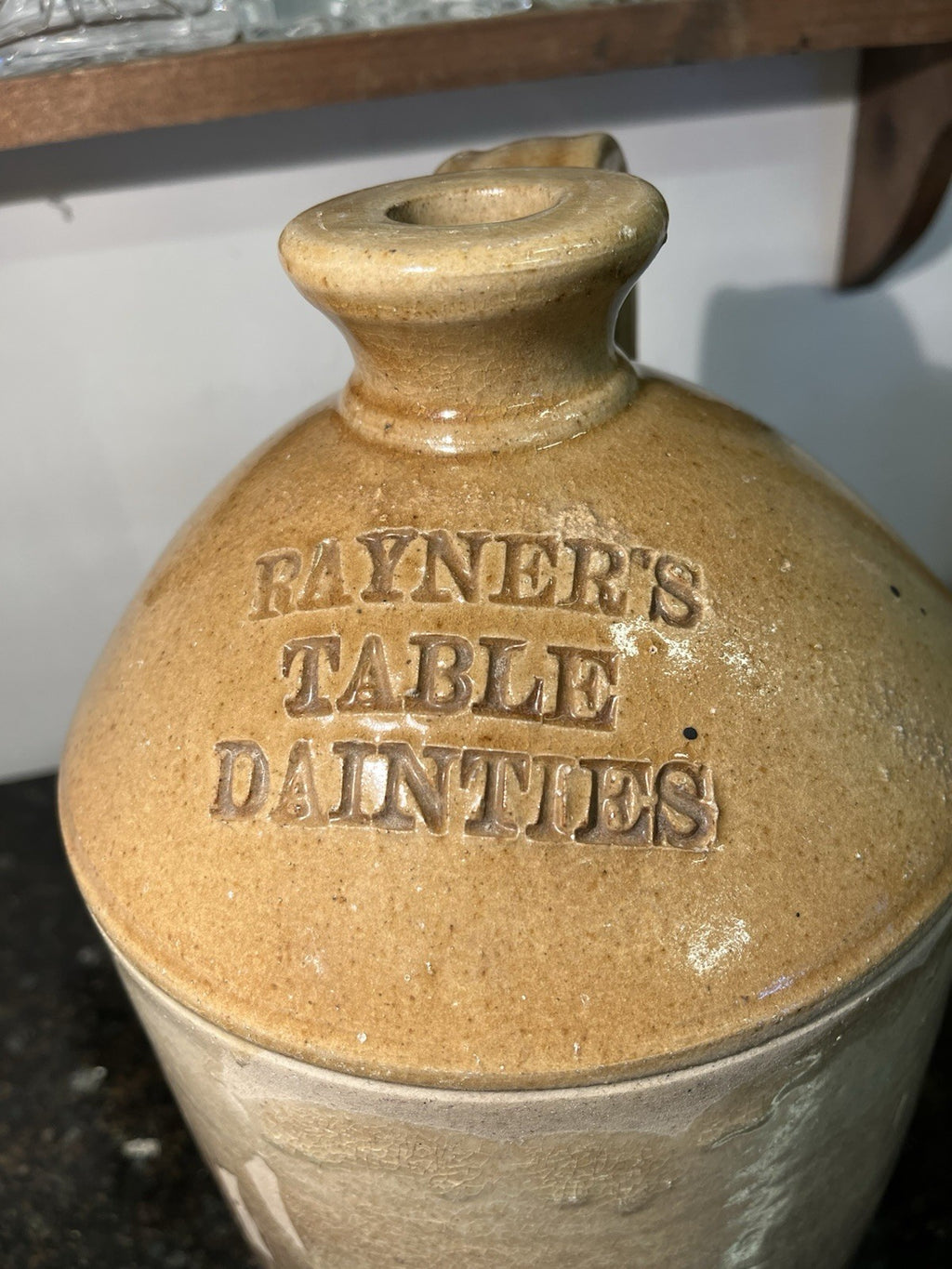Rayners Table Dainties Jar Antique Stoneware Salt Glazed Pot